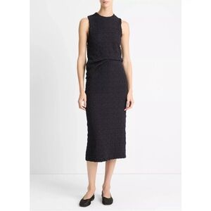 Vince smocked midi pencil skirt